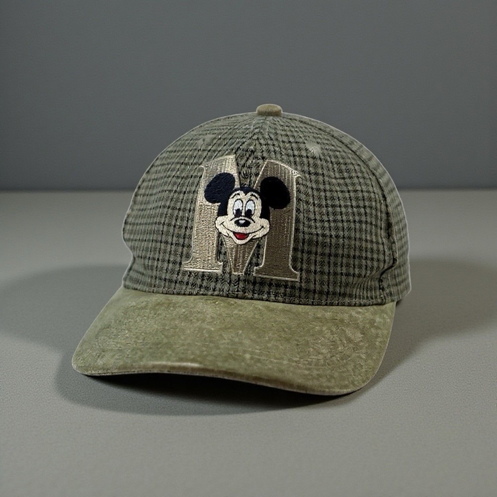 Vtg 90s Mickey Mouse Snapback Hat Walt Disney World Plad Cap Goofys Hat Co